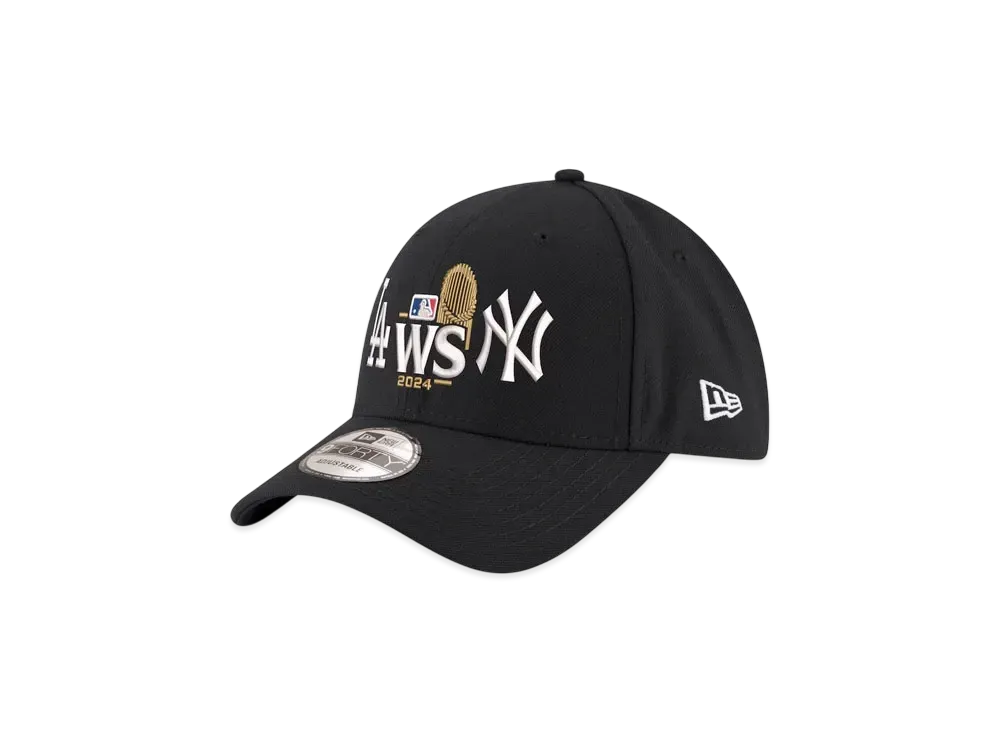New Era Men's New York Yankees VS. Los Angeles Dodgers 2024 World Series Matchup 9Forty Adjustable Hat "Black"