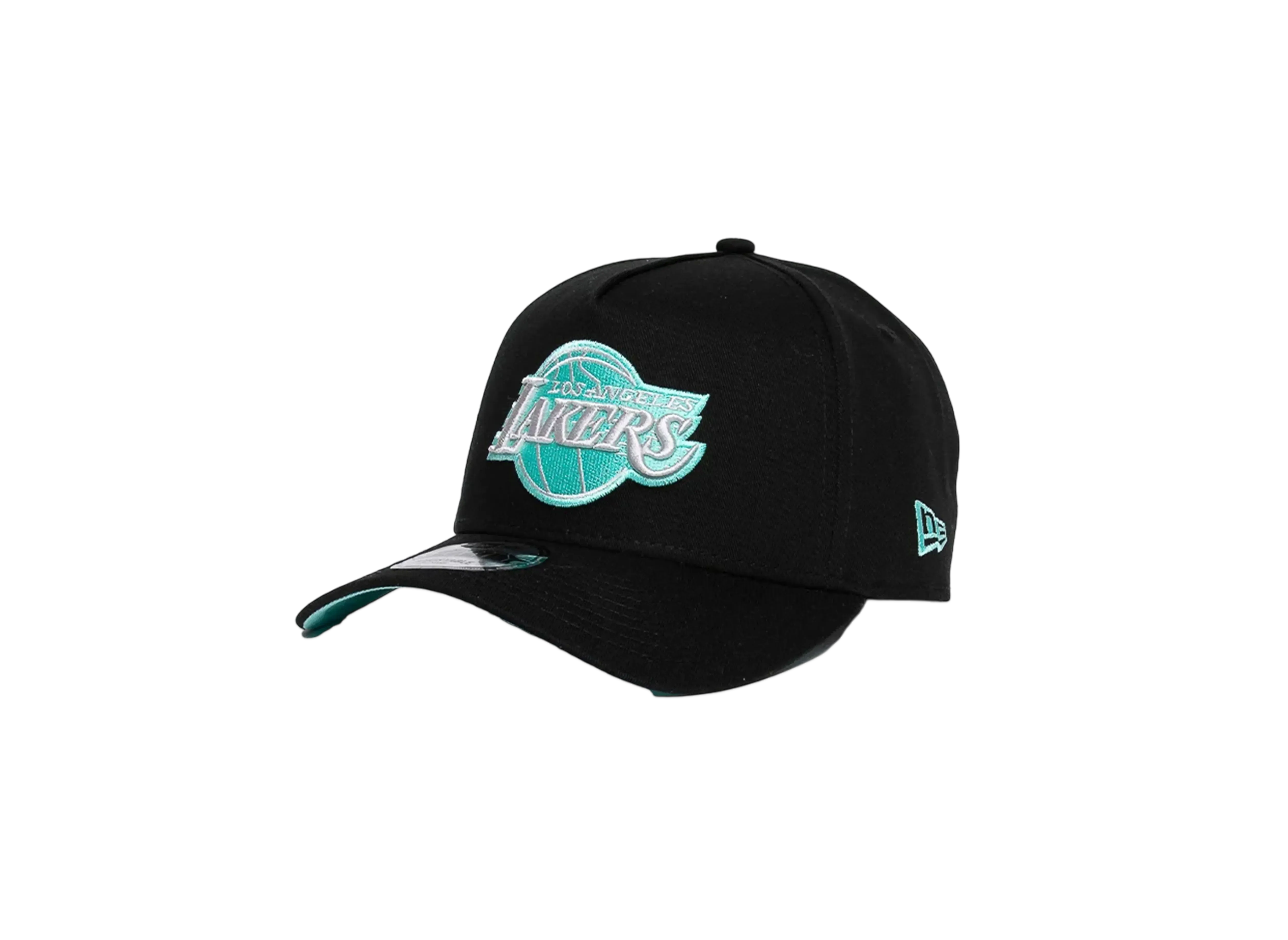 NEW ERA LA Lakers Raiders Aqua Void 9Forty A-Frame Snapback "Black"