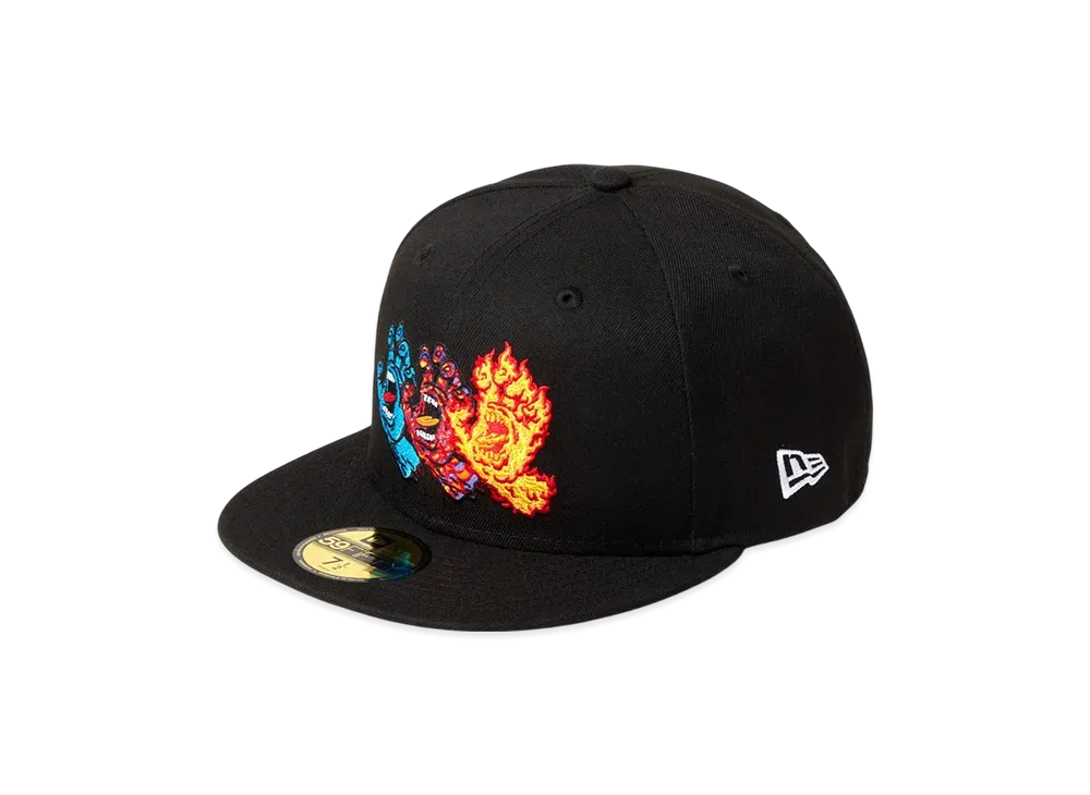 NEW ERA x SANTA CRUZ Skateboards 59Fifty 3 Screaming Hand "Black"