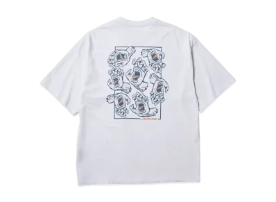 NEW ERA x SANTA CRUZ Skateboards Short Sleeve Oversized Cotton T-Shirt Screaming Hands "White"