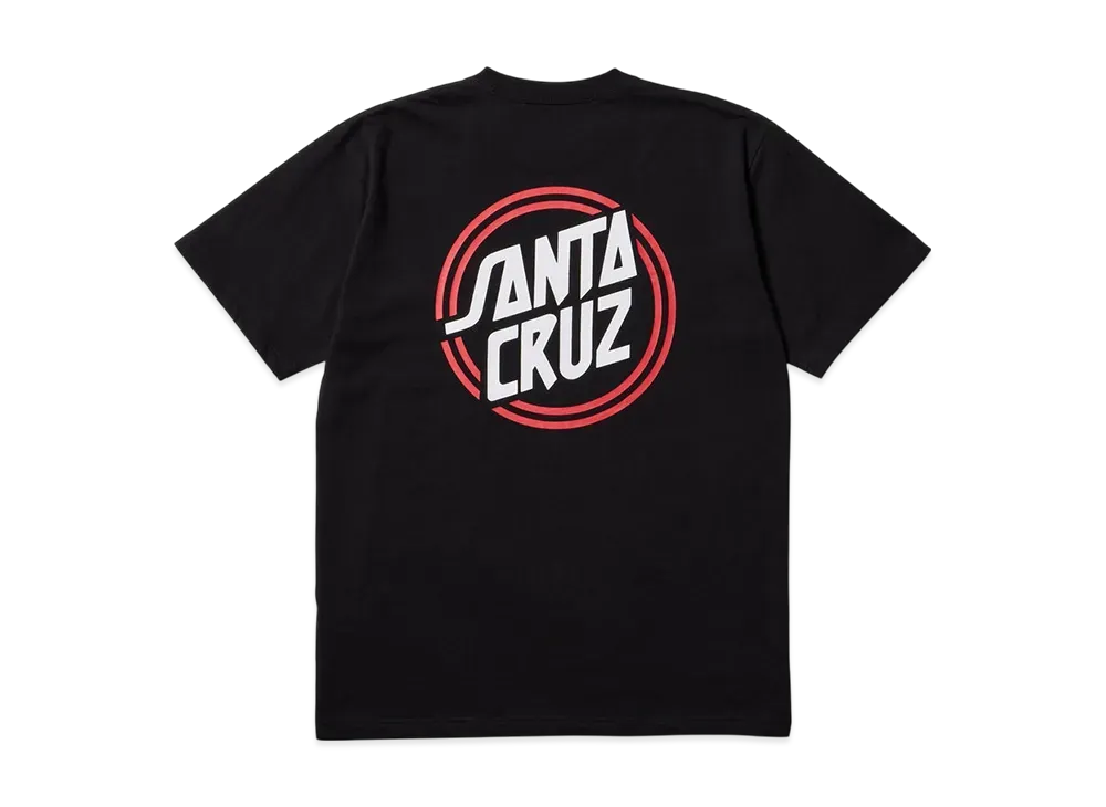 NEW ERA x SANTA CRUZ Skateboards Short Sleeve Cotton T-Shirt With Circle Logo Regular Fit "Black"