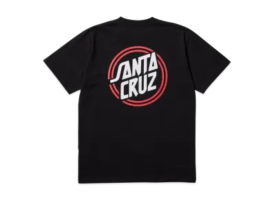 NEW ERA x SANTA CRUZ Skateboards Short Sleeve Cotton T-Shirt With Circle Logo Regular Fit "Black"