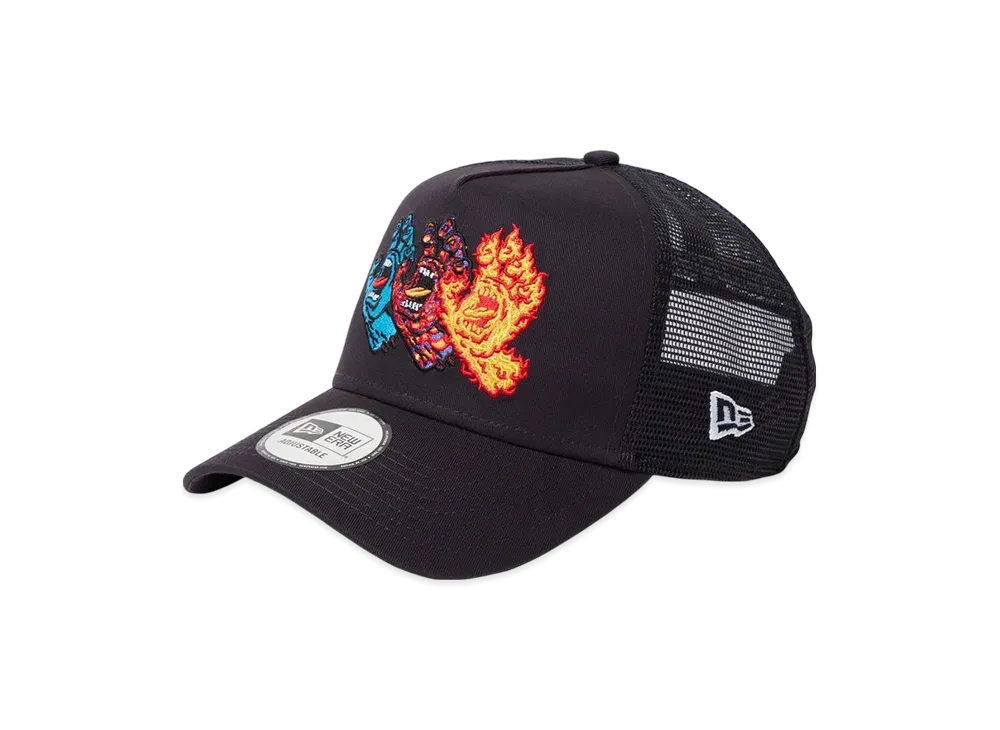 NEW ERA x SANTA CRUZ Skateboards 9Forty A -Frame Tracker 3 Screaming Hands "Black"