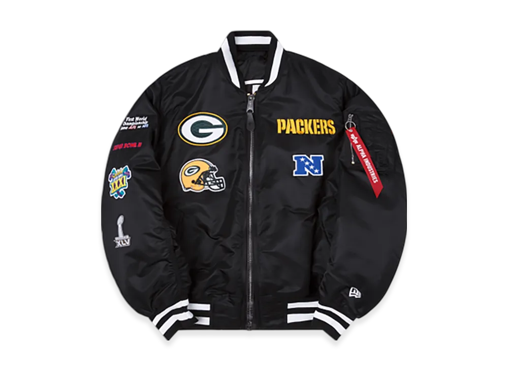 NEW ERA Alpha Industries MA-1 Bomber Jacket "Green Bay Packers"