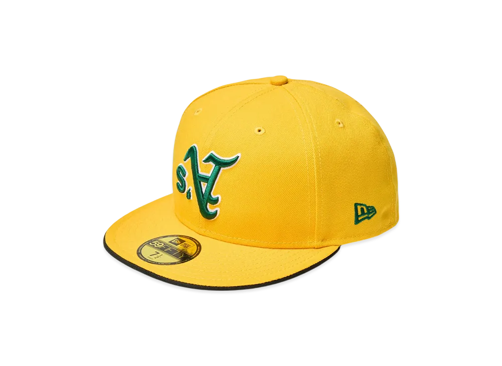 NEW ERA 59Fifty MLB Upside Down Oakland Athletics A "Gold"