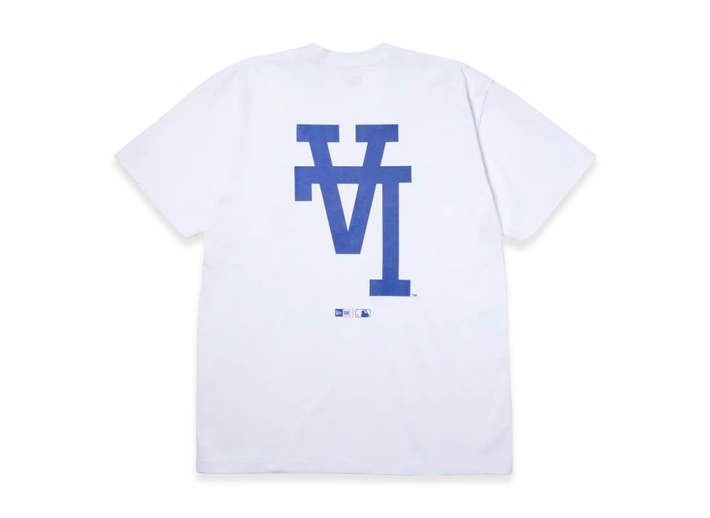 NEW ERA Short Sleeve Cotton T-Shirt MLB Upside Down Los Angeles Dodgers Regular Fit "White"