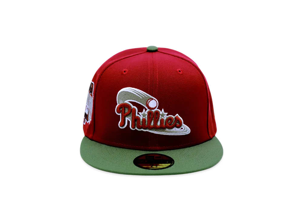 NEW ERA x THE CAP Exclusive 5950 Phiphico Car Olv ASG96 Philadelphia Phillies "Wine Red"