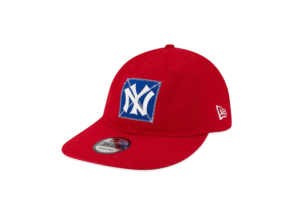 NEW ERA x Polo Ralph Lauren x MLB 9Forty Long Visor Unstructured Cooperstown New York Yankees "Red"