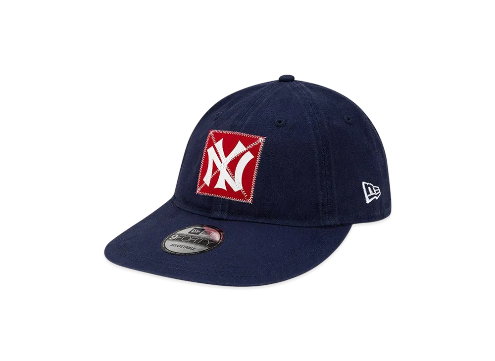NEW ERA x Polo Ralph Lauren x MLB 9Forty Long Visor Unstructured Cooperstown New York Yankees "Navy"
