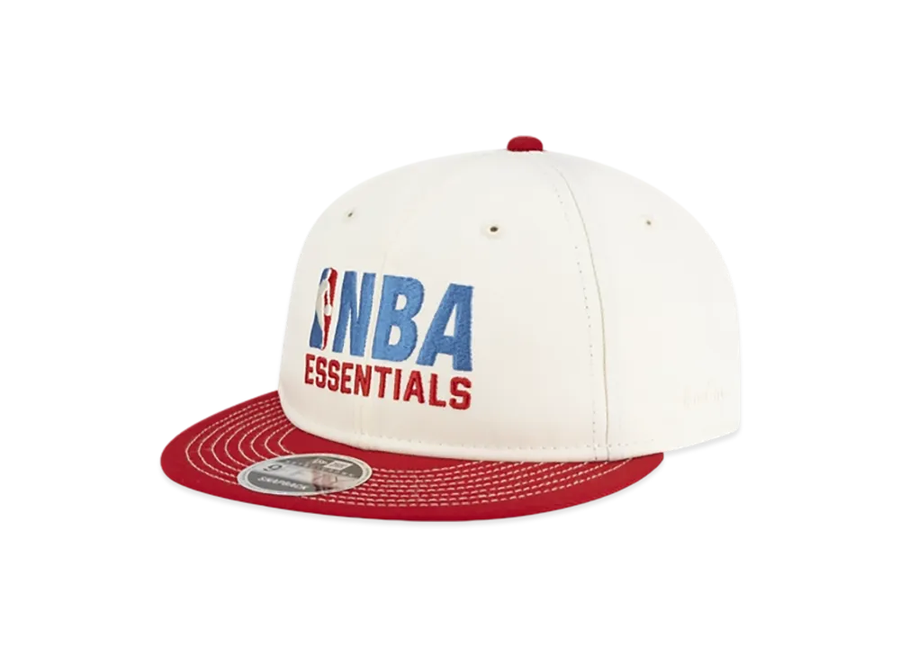 NEW ERA x FEAR OF GOD ESSENTIALS x NBA Logo RC 9FIFTY Cap "White/Red"