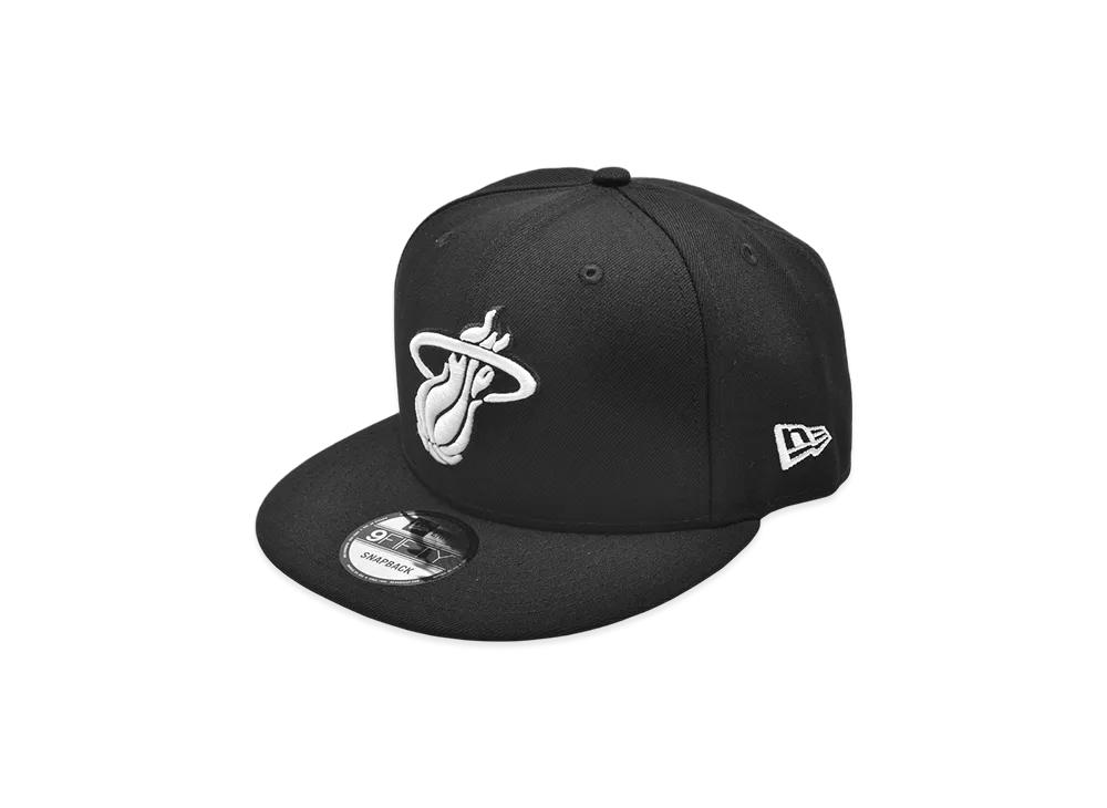 NEW ERA NBA 9Fifty Basic Cap Bk&Wh Miami Heat "Black"