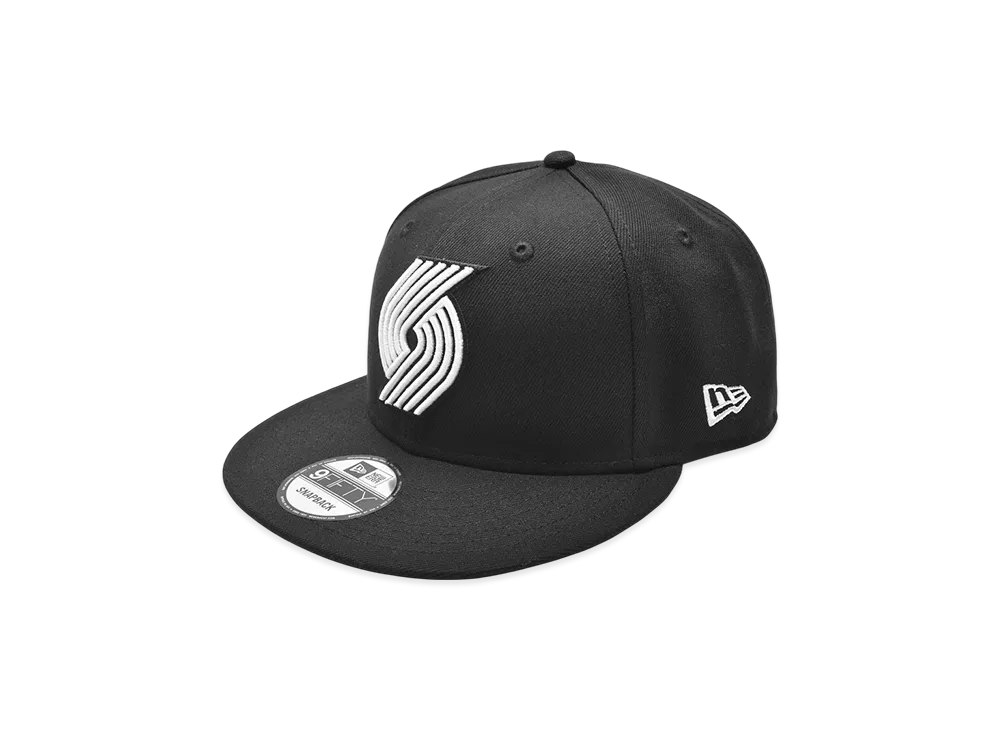 NEW ERA NBA 9Fifty Basic Cap Bk&Wh Portland Trail Blazers "Black"