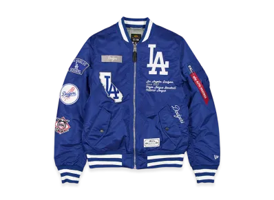NEW ERA x MLB x Alpha Industries MA-1 Bomber Jacket Los Angeles Dodgers "Blue"