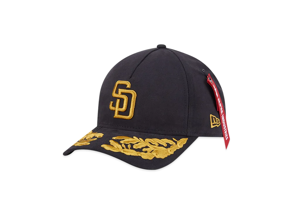 NEW ERA x MLB x Alpha Industries 9FORTY M-Crown A-Frame San Diego Padres "Black"