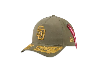 NEW ERA x MLB x Alpha Industries 9FORTY M-Crown A-Frame San Diego Padres "Olive"