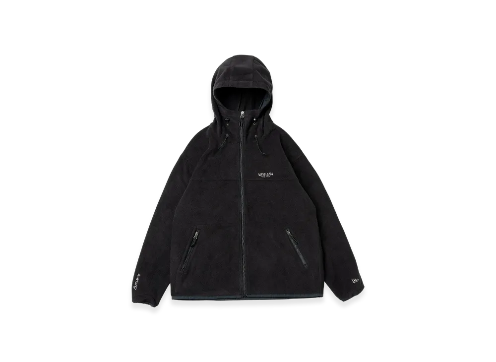 ニューエラ ポーラテック ブラック レーベル FW25 フル ジップ フーディー フリースジャケット "ブラック"