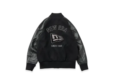 NEW ERA Polartec Black Label FW25 Melton Varsity Jacket "Black"