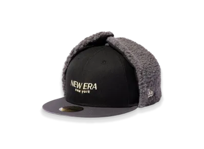 NEW ERA 59FIFTY Dog Ear Black Label FW25 Soft Buckram "Dark Graphite"