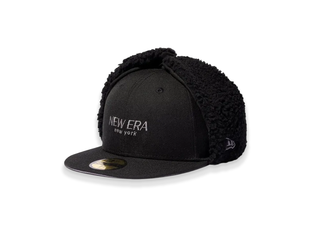 NEW ERA 59FIFTY Dog Ear Black Label FW25 Soft Buckram "Black"