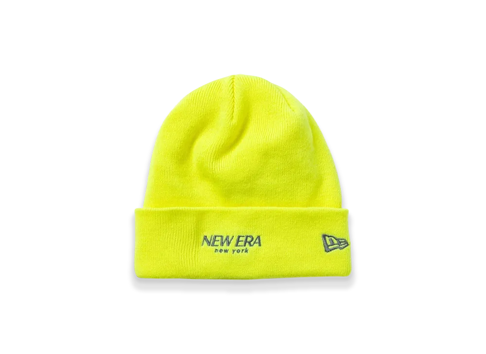 NEW ERA Black Label FW25 Hotel Logo Basic Cuff Knit "Yellow"