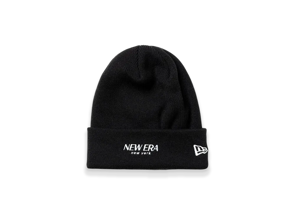 NEW ERA Black Label FW25 Hotel Logo Basic Cuff Knit "Black"