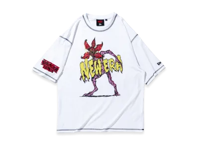 NEW ERA x Netflix Stranger Things S/S Oversized Cotton T-Shirt Demogorgon "White"