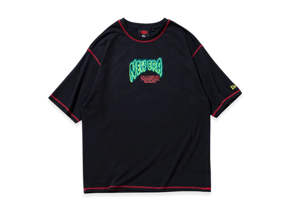 NEWERA×STRANGER THINGS コラボTシャツ Lサイズ 半袖 オーバーサイズド コットン Tシャツ NETFLIX STRANGER THINGS