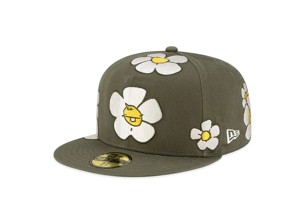 NEW ERA x Rodrigo Roji 59Fifty Flower "Olive"