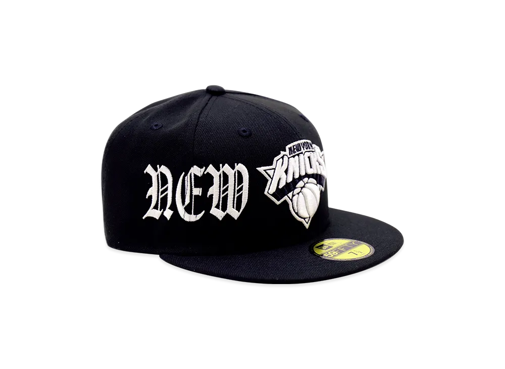 NEW ERA x THE CAP 59Fifty Black Letter II New York Knicks "Black"