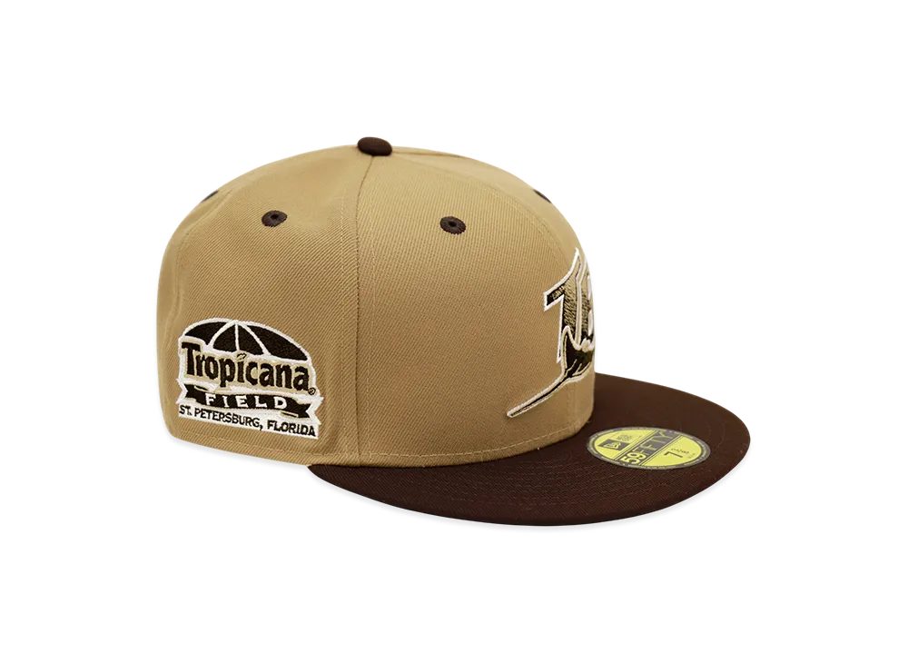 NEW ERA x THE CAP 59Fifty The Blues Tampa Bay Devil Rays "Black/Beige"