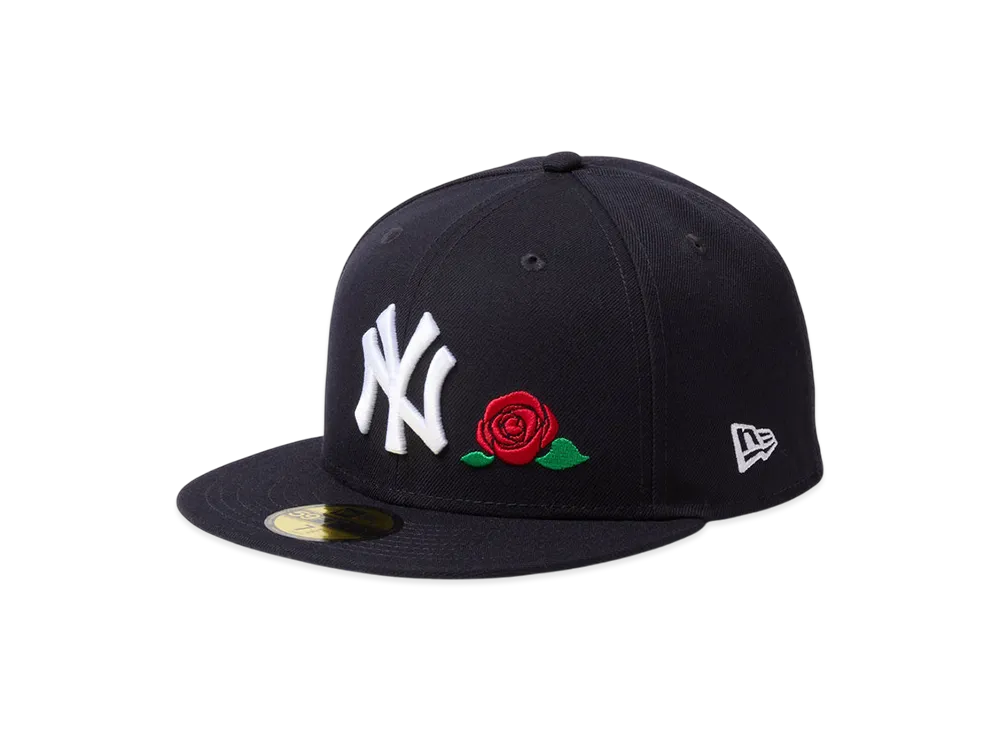 New Era 59Fifty With Rose New York Yankees "Navy"