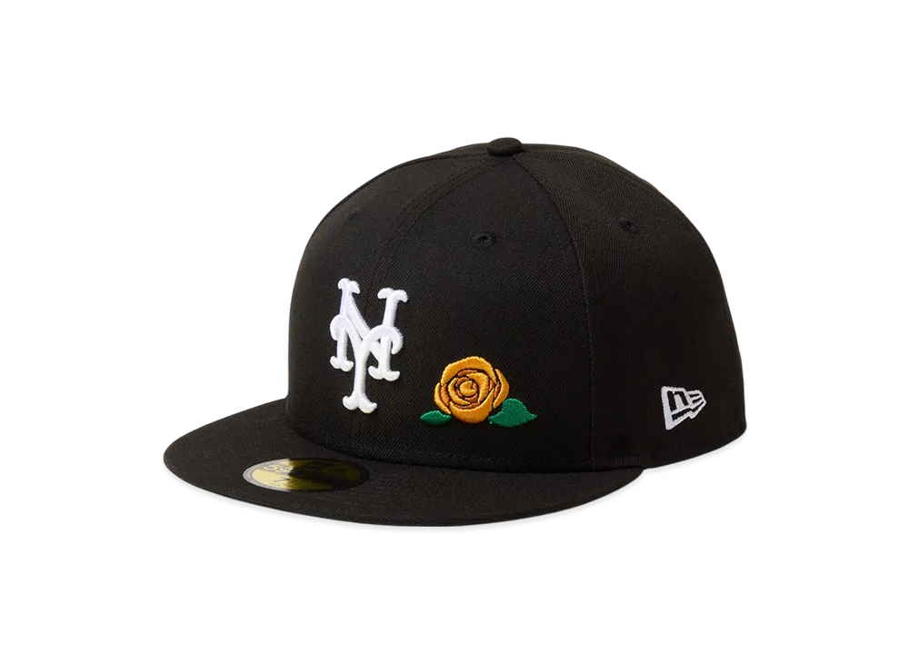 New Era 59Fifty With Rose New York Mets "Black"