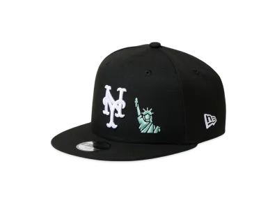 New Era MLB Kids Youth 9Fifty Statue of Liberty Embroidery New York Mets "Black"