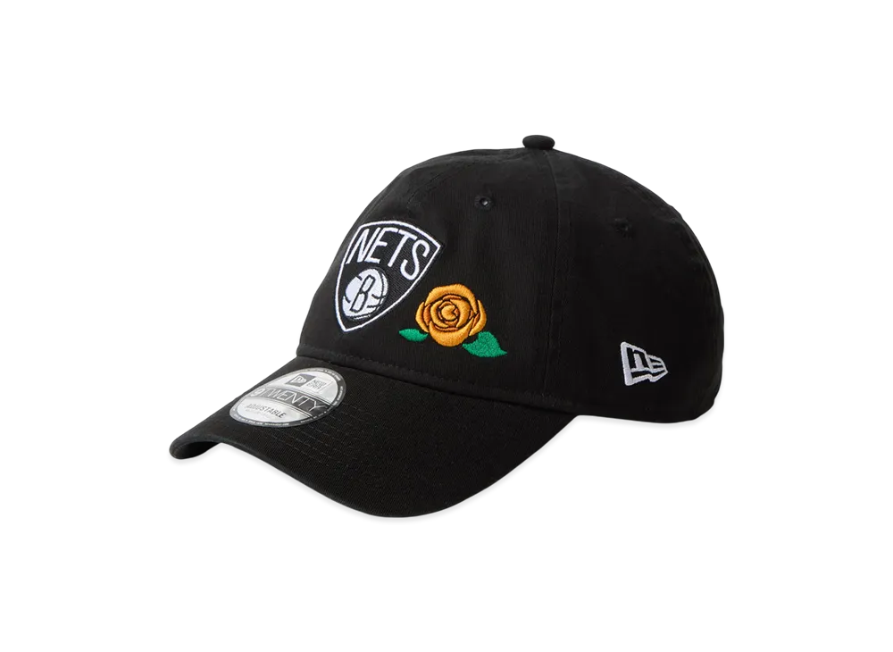 New Era 9Twenty Cross Strap With Rose Brooklyn Nets "Black"