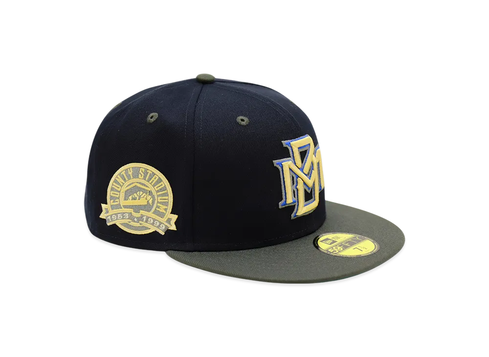 NEW ERA x THE CAP 59FIFTY Traditional Navy Milwaukee Brewers "Navy"