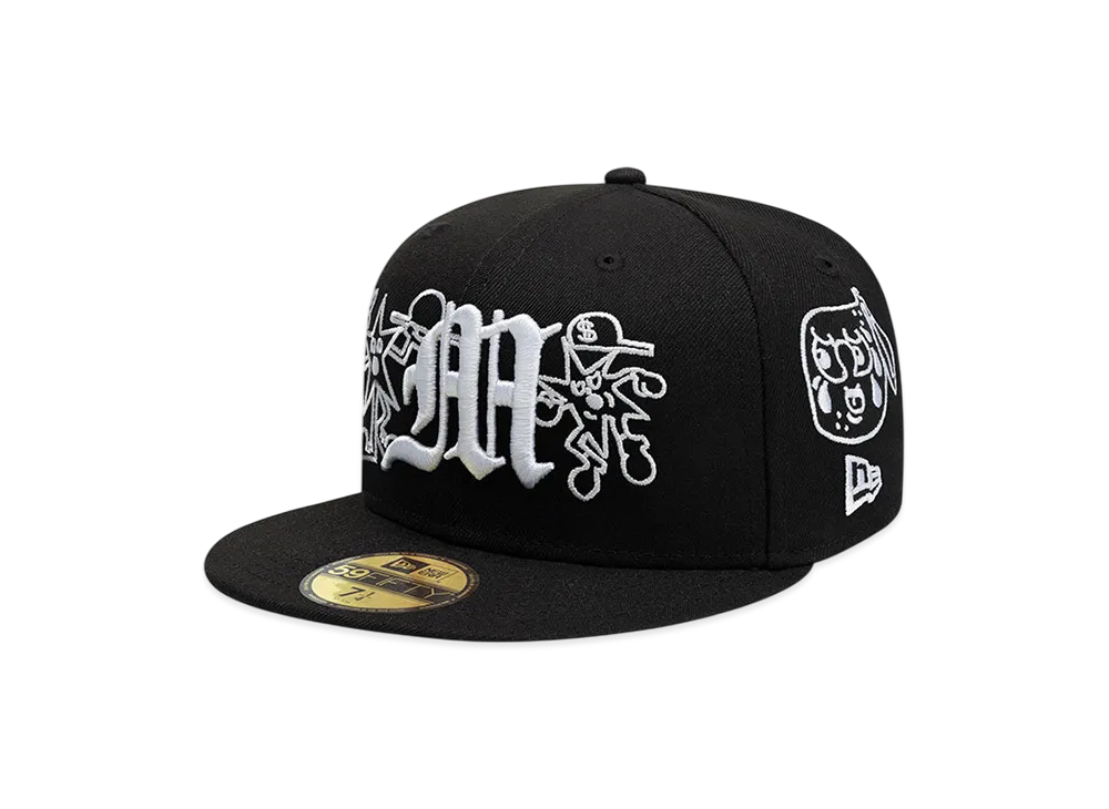 NEW ERA x MORA 59FIFTY Lo Mismo de Siempre All-Over "Black/White"