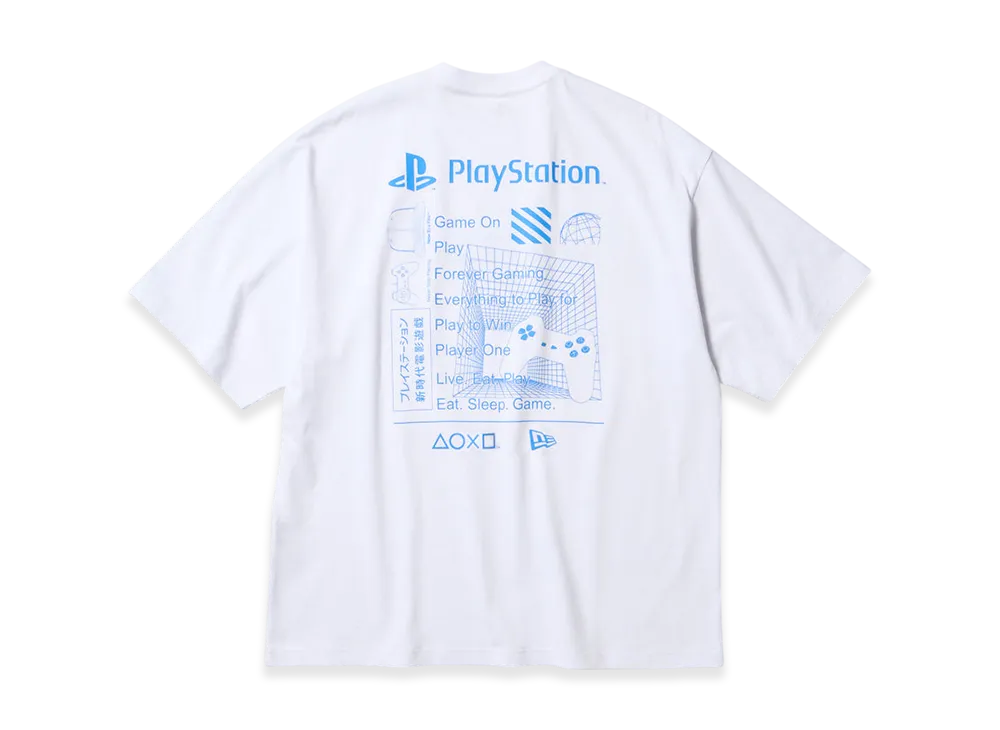 NEW ERA x PlayStation Oversized Cotton Slogan S/S T-Shirt "White"
