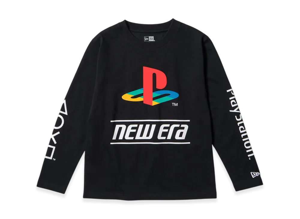 NEW ERA x PlayStation Youth Cotton Family Mark New Era Logo L/S T-Shirt Kids "Black"