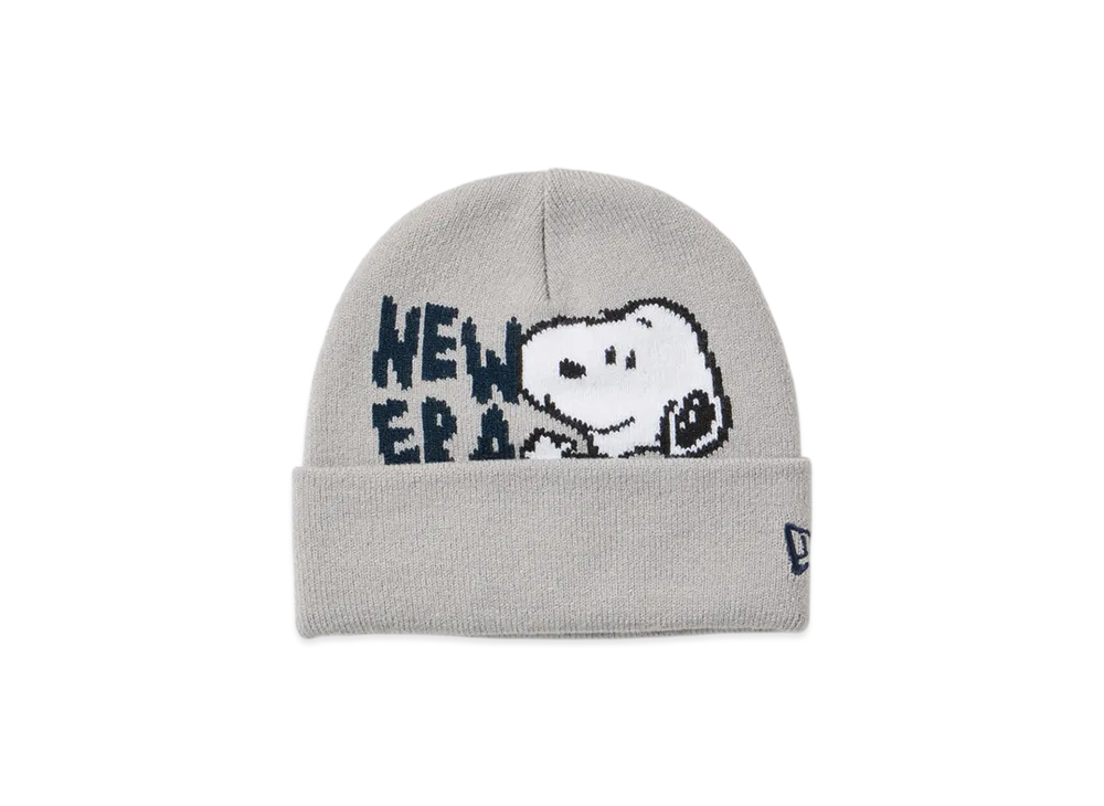 NEW ERA x PEANUTS Cuff Knit Snoopy New Era Logo Kids "Gray"