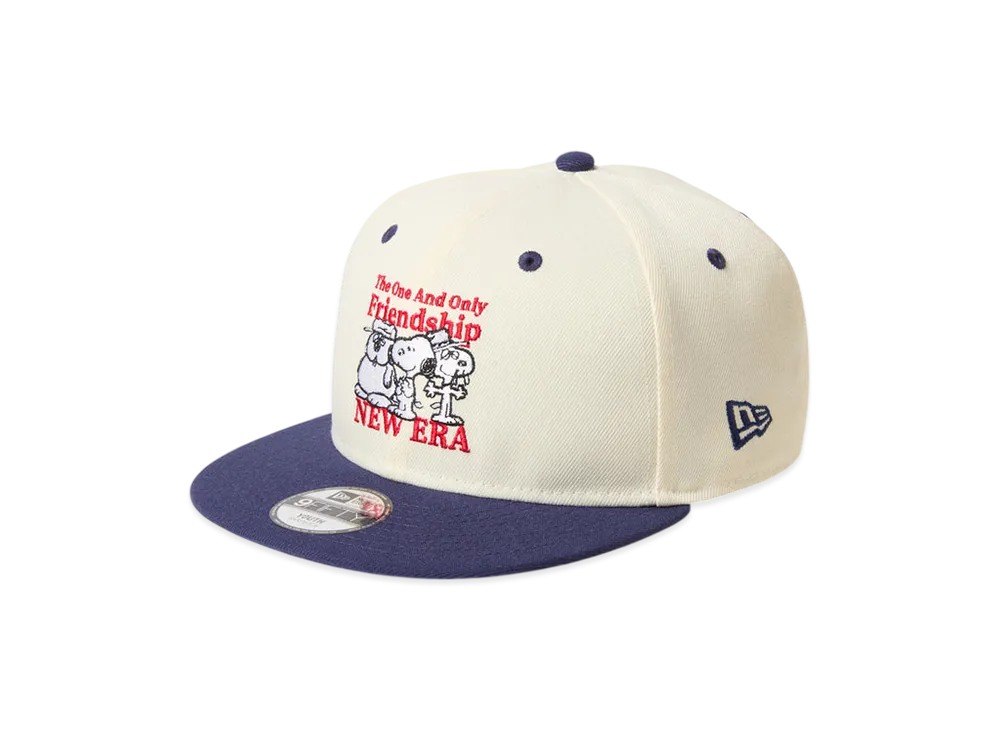 NEW ERA x PEANUTS Youth 9FIFTY Friendship Kids "Chrome White/Light Navy"