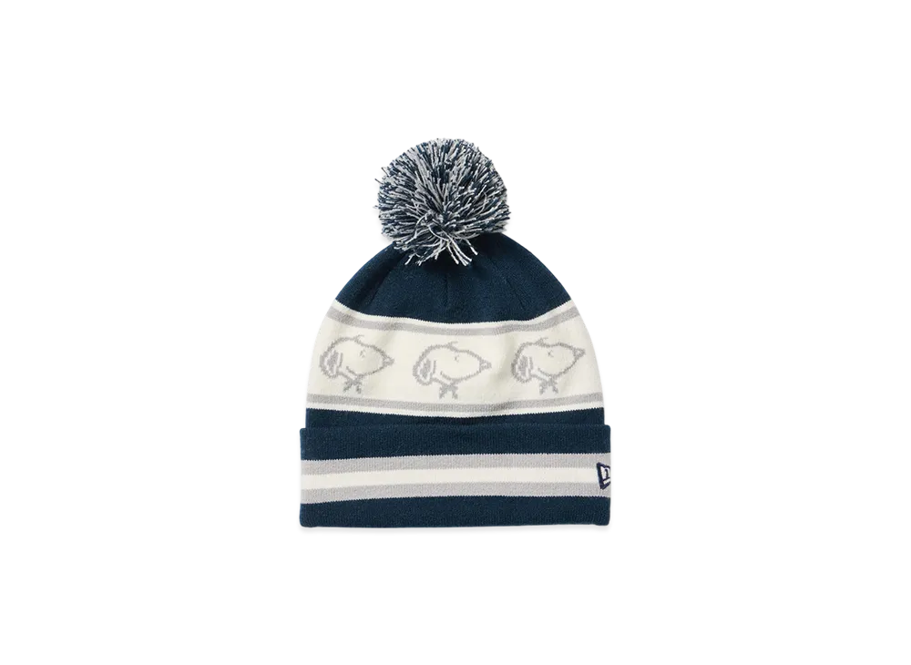 NEW ERA x PEANUTS Pom-Pon Knit Snoopy Jacquard "Navy/Gray/Off White"