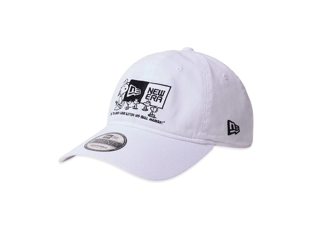 NEW ERA x PEANUTS 9TWENTY Long Visor New Era Box Logo Golf "White"