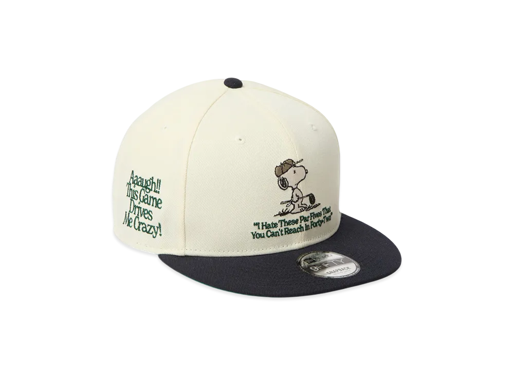 NEW ERA x PEANUTS 9FIFTY Golf "Chrome White/Navy"