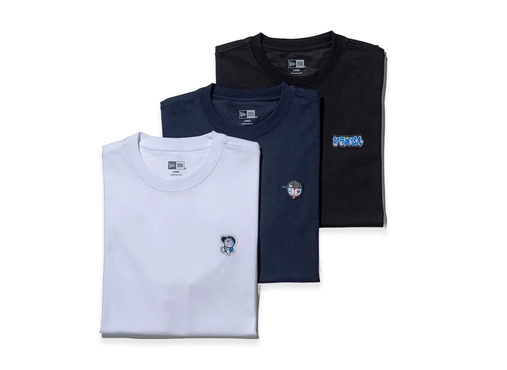NEW ERA x Doraemon 3-Pack Short Sleeve Performance T-Shirt "White/Black/Navy"