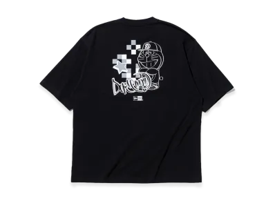 NEW ERA x Doraemon Short Sleeve Oversized Cotton T-Shirt Doraemon Graffiti "Black"