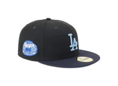 NEW ERA x MLB 59Fifty Side Patch 2-Tone Under Visor La "Black/Navy"