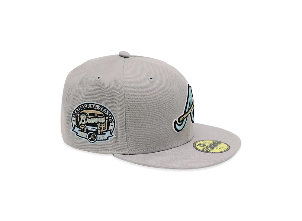 NEW ERA x THE CAP 59Fifty SPACESHIP Atlanta Braves "Grey"