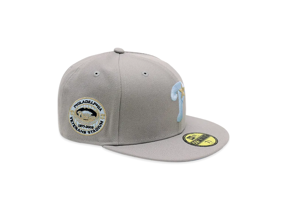 NEW ERA x THE CAP 59Fifty SPACESHIP Philadelphia Phillies "Grey"