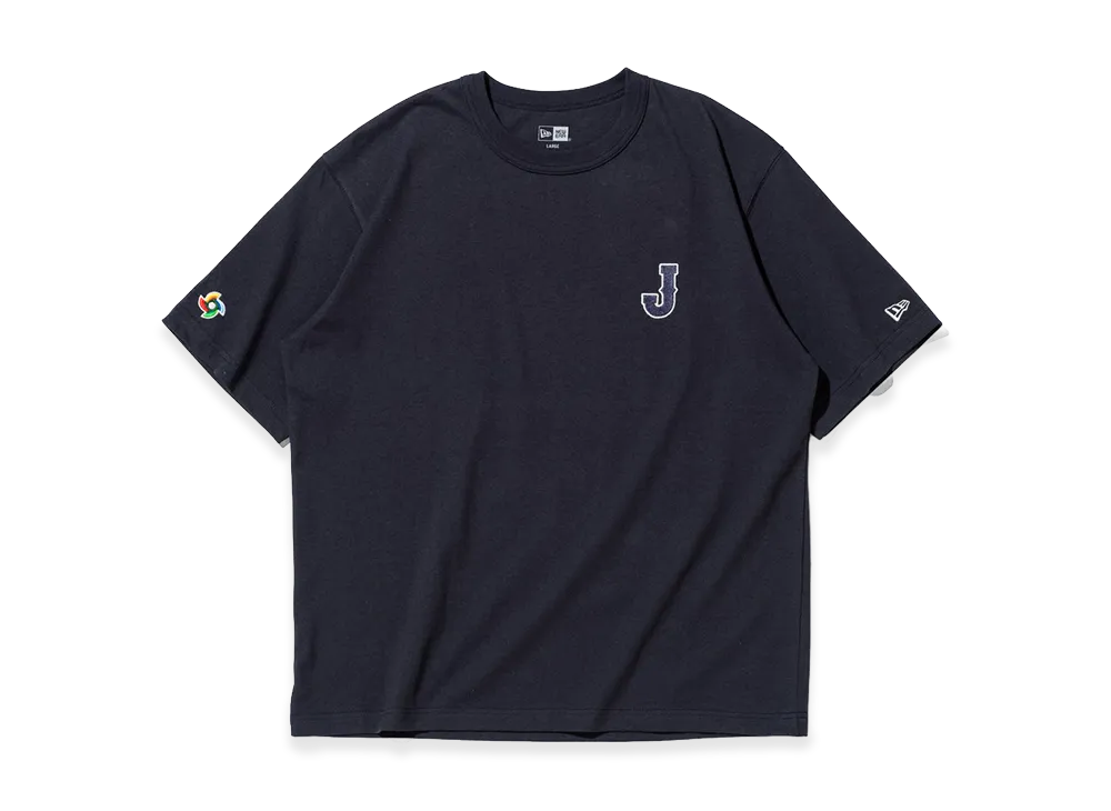 NEW ERA Short Sleeve Washed Cotton T-Shirt World Baseball Classic Wbc Logo "Navy/Off White"