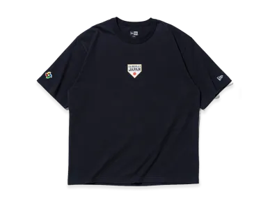 NEW ERA Short Sleeve Washed Cotton T-Shirt World Baseball Classic Samurai Flag Logo "Navy"